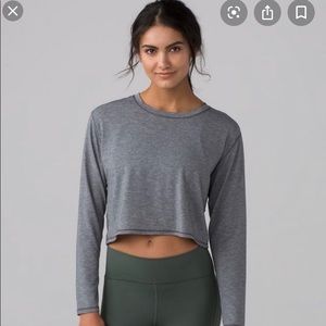 Lululemon pushing limits long sleeve crop top